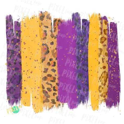 Purple And Gold Brush Strokes PNG Printable Sublimation Design Wall