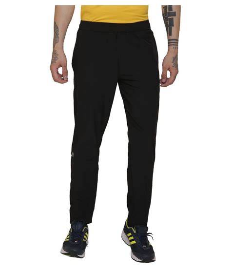 Reebok Black Polyester Lycra Trackpants Buy Reebok Black Polyester Lycra Trackpants Online At