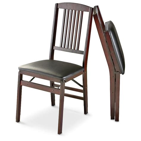 2 Cosco® Wood Mission Folding Chairs - 179869, Kitchen & Dining Stools at Sportsman's Guide