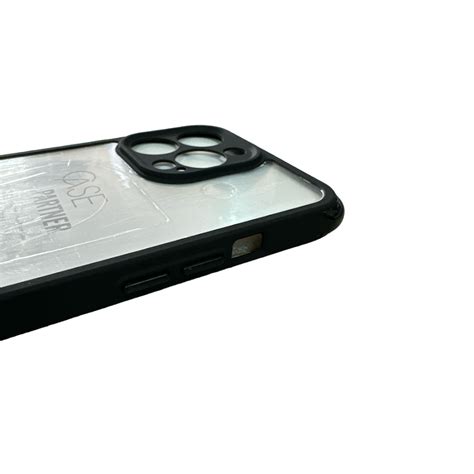 Ripley Carcasa Para Iphone Pro Transparente Borde Negro