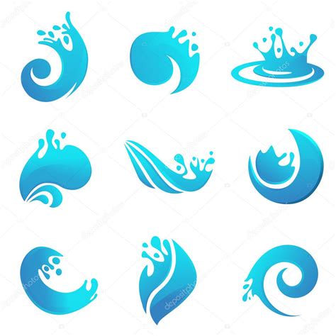 Water Symbol Set Stock Vector Image By ©bogalo 9981701