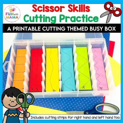 Cutting Practice Scissor Skills Cutting Box Fun With Mama Shop