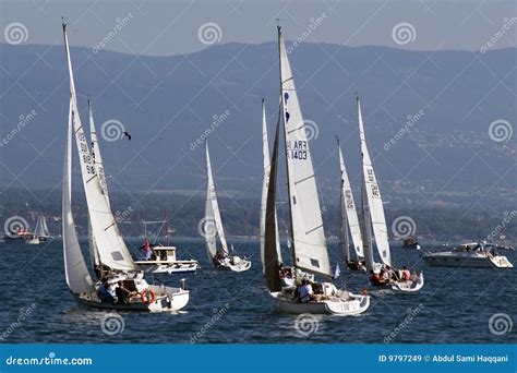 Bol D or Sailing Race on Lake Geneva. Editorial Stock Image - Image of sail, 71st: 9797249