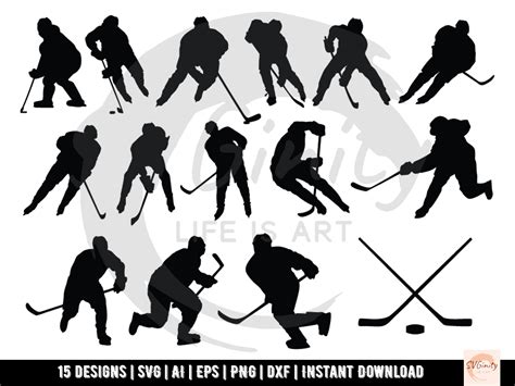 Hockey Silhouette Vector Free