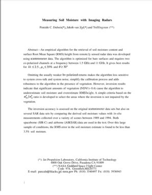 Fillable Online Trs New Jpl Nasa Measuring Soil Moisture With Imaging