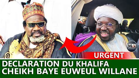 Urgent Declaration De Cheikh Baye Euweul Sur La Visite Du Imam Cheikh