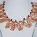 Crocheted Copper Wire Lace Necklace Crochet Statement Necklace Copper