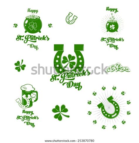 Set St Patricks Day Symbols Vector Stock Vector Royalty Free 253870780