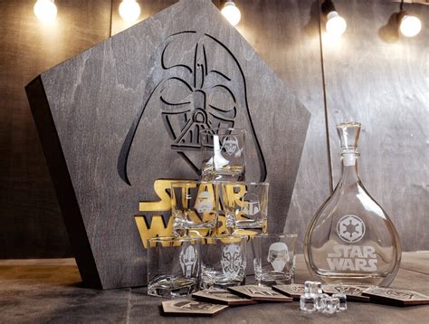 Star Wars Star War Whiskey Decanter Set Star Wars Gift Etsy