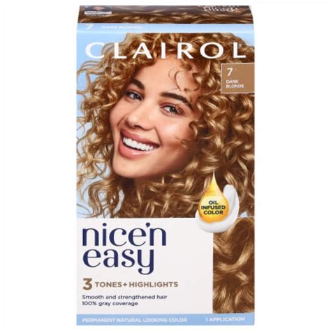 Clairol Nice'n Easy Permanent Hair Color 7 Dark Blonde, 1 ct - Kroger