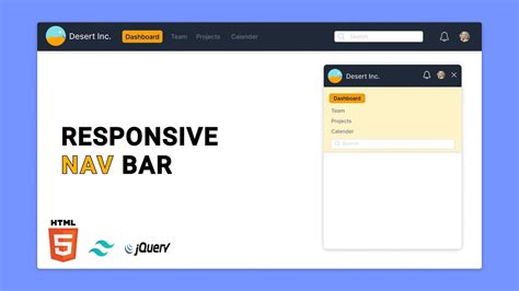 Responsive Navbar Menu With HTML TailwindCSS Mobile First Navbar