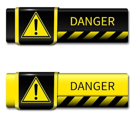 Premium Vector Exclamation Danger Buttons Icons Design