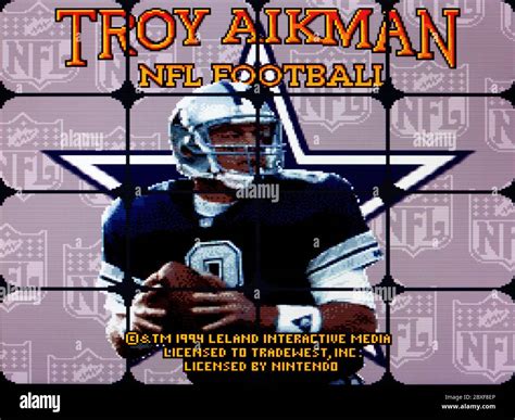 Troy Aikman NFL Football SNES Super Nintendo Editorial Use Only