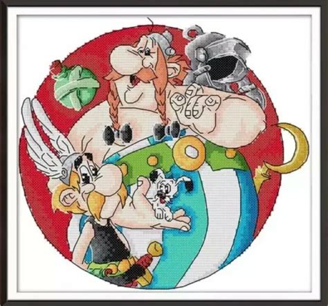 KIT BRODERIE POINT de croix compté complet Cartoon Asterix Cross Stitch