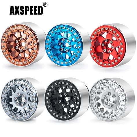 Axspeed Pcs Inch Aluminium Alloy Beadlock Wheel Rims Hubs Rings Set