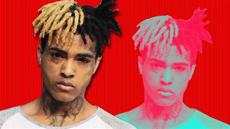 XXXTentacion With Brown And Black Hair Standing In Front Of Red ...