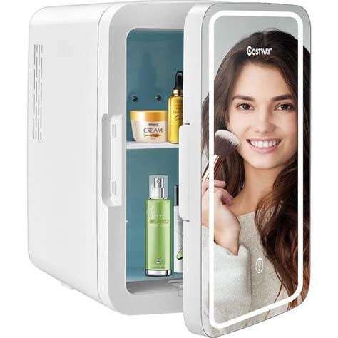 Mini Frigo L Frigo Cosmetique Avec Miroir Maquillage Led Mode