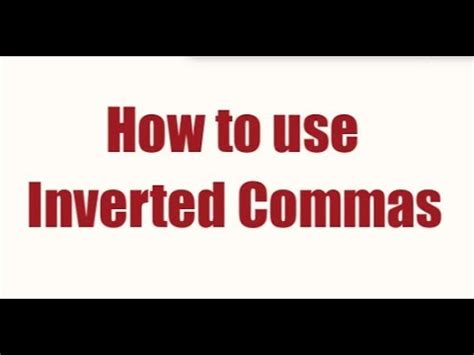 Use Of Inverted Commas | Bibliographic Management