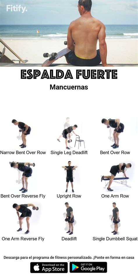 Espalda Fuerte Mancuernas Entrenamiento Intenso Para Trabajar Los