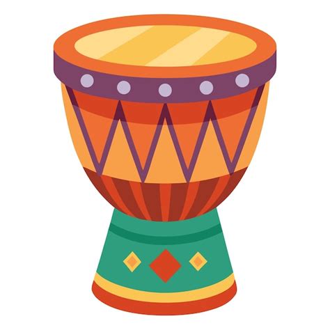 Premium Vector Illustration Of Colorful Djembe Isolated On White