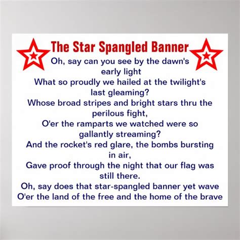 The Star Spangled Banner poster | Zazzle.com