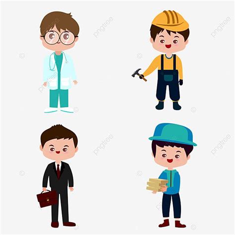 Cartoon Occupations Clipart Hd Png Set Of Diverse Occupation Cartoon