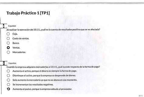 Tp 1 Contabilidad Básica 95 Trabajo Práctico 1 5 puntos Al realizar