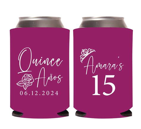 Quinceañera Party Favors Beer Huggers Custom Quinceañera Can Coolers