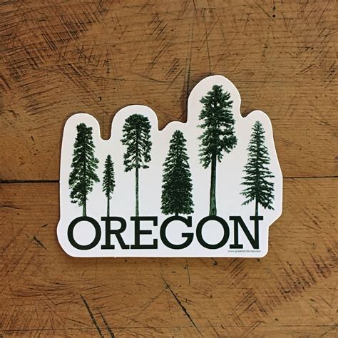 Bend & Oregon Conifer Trees Stickers - Etsy