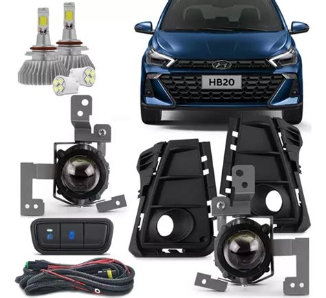 Kit Farol Milha Neblina Hb20 2023 2024 Botão Original Led Frete grátis