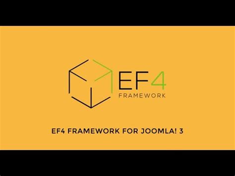 ef framework  joomla  introduction youtube