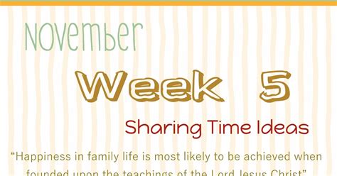 Life S Journey To Perfection LDS Sharing Time November 2014 Week 5