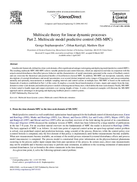 Pdf Multiscale Theory For Linear Dynamic Processes Part 2