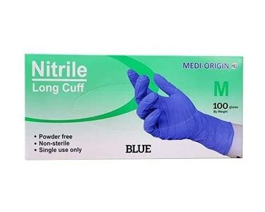 MEDI ORIGIN Nitrile Gloves Long Cuff TGA Approved Medi Origin