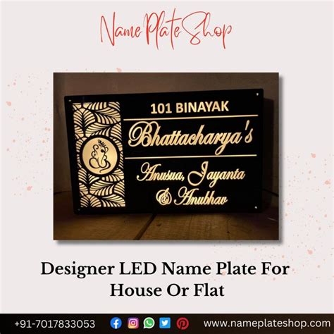 Designer LED Nameplates For Home Elegance To Entrance