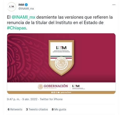 Inm Desmintió La Renuncia De Paola López Como Titular De La Dependencia En Chiapas Infobae