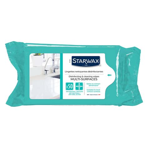 Disinfecting Cleaning Wipes Packet Of 50 Starwax Cleanliness Of