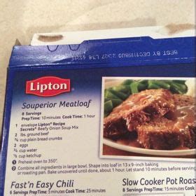 Lipton Souperior Meat Loaf Made With Onion Soup Lipton Onion Soup