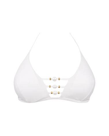 Buy Top Bikini Tri Ngulo Lise Charmel Perles Sizes S Colour White