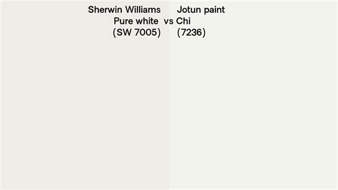 Sherwin Williams Pure White SW 7005 Vs Jotun Paint Chi 7236 Side By