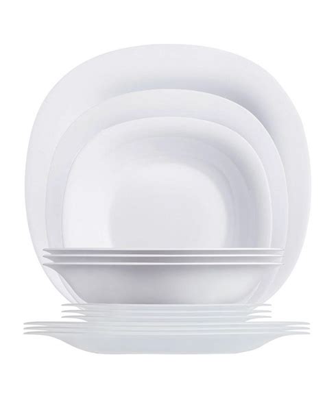 Luminarc Carine Dinnerware Set White 12pc Set - Macy's