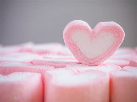 Pink Heart Shape Marshmallow for Valentines Stock Image - Image of background, pink: 111227179