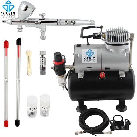 Ophir Pro Airbrush Complete Kit Dual Action Airbrush Gun With Air Tank