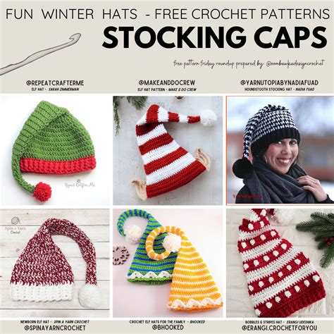 Free Crochet Stocking Cap And Elf Hat Patterns For All Ages