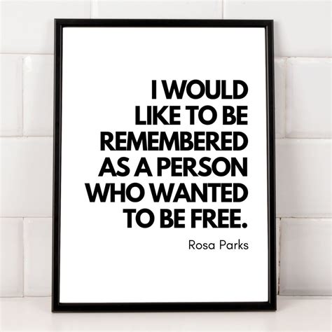 Rosa Parks Inspirational Civil Rights Quote Poster - Etsy