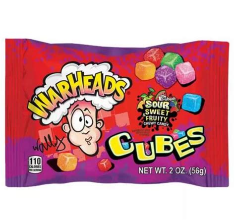 Balas Chewy Cubes Sour Sweet Fruity Warheads 141gr Balas Magazine Luiza