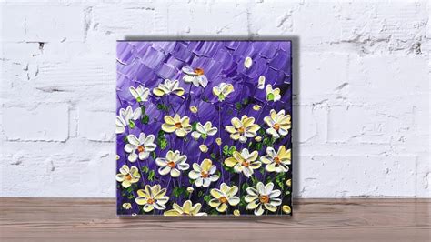 Paint Wildflowers With Impasto Using Heavy Body Acrylic Part 3 Youtube