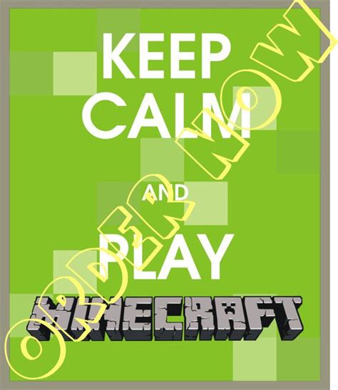 Keep Calm And Play Minecraft DIY Iron On Printable By Aluminumguy 5