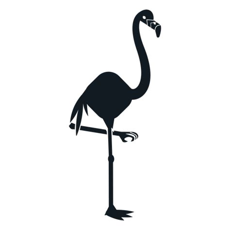 Design PNG E SVG De Flamingo Bico Perna Cauda Silhueta Detalhada Para