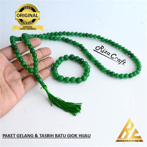 Jual PROMO PAKET HEMAT Tasbih Gelang Batu Alam Giok Hijau Asli